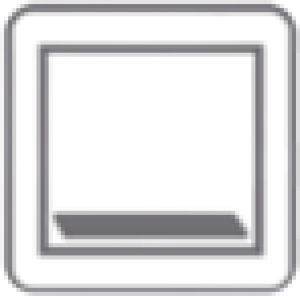 Glasablage UV-verklebt auf Spiegel - max. 1000 mm breit, 100 mm tief und 8 mm stark